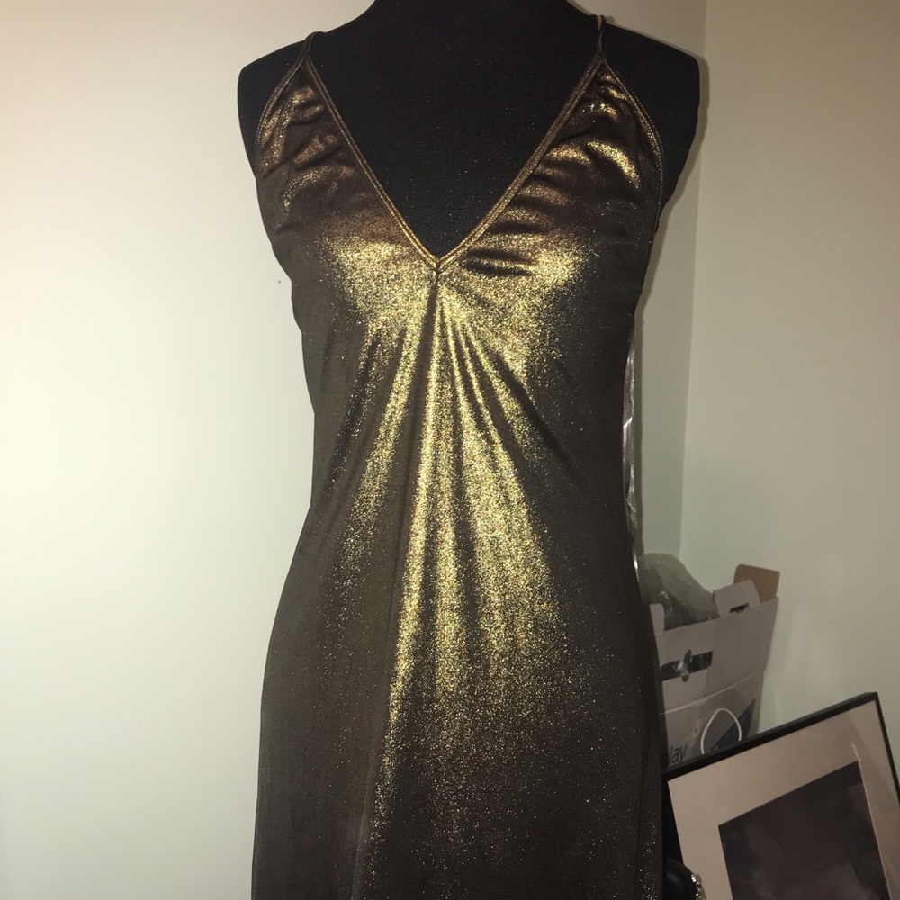 Gold tone strap Maxi Dress